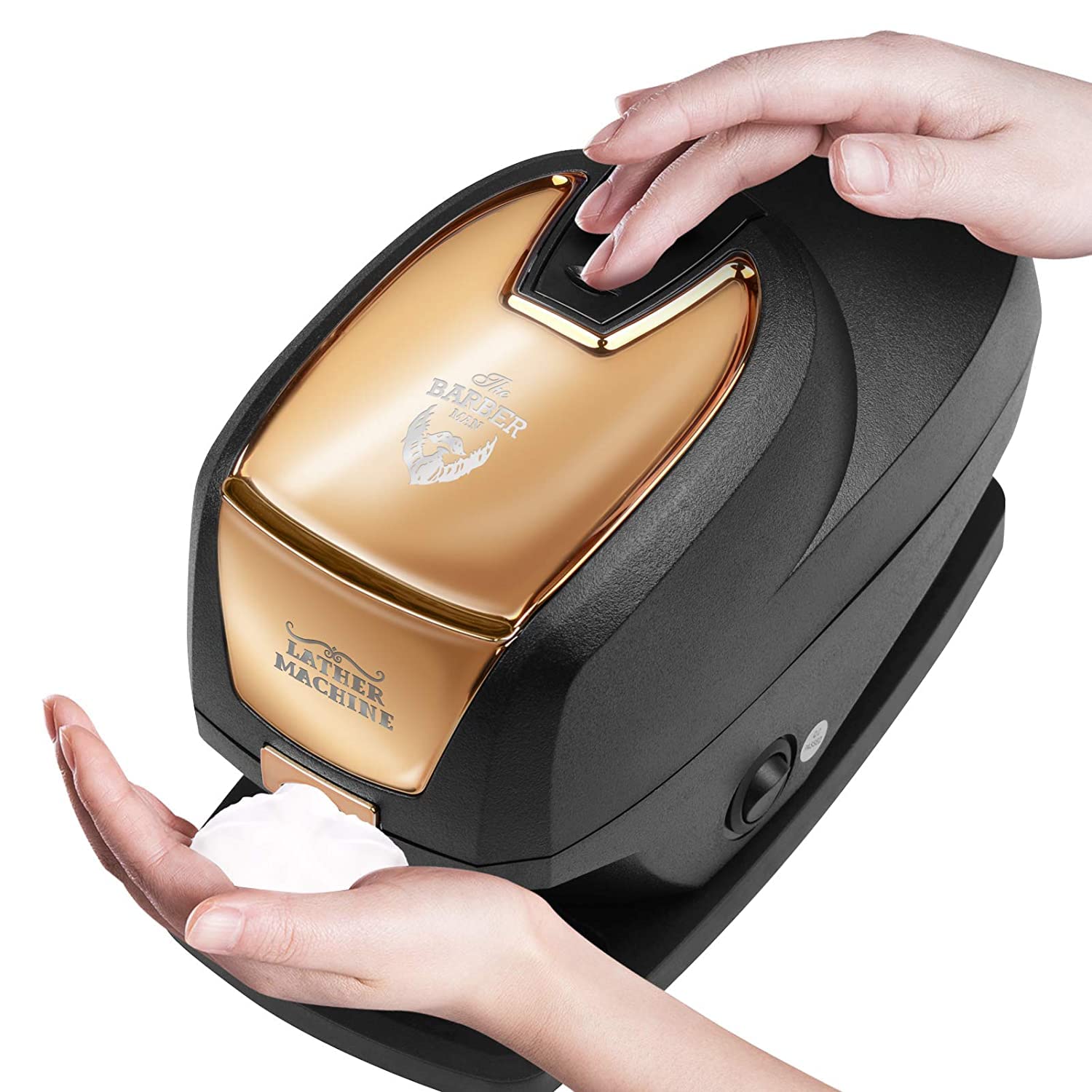  Black professional hot lather machine for shaving with shaving cream heater for barbers