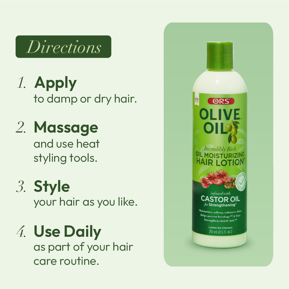 ORS Olive Oil Incredibly Rich Oil Moisturizing Hair Lotion – 8.5 oz / 251 ml