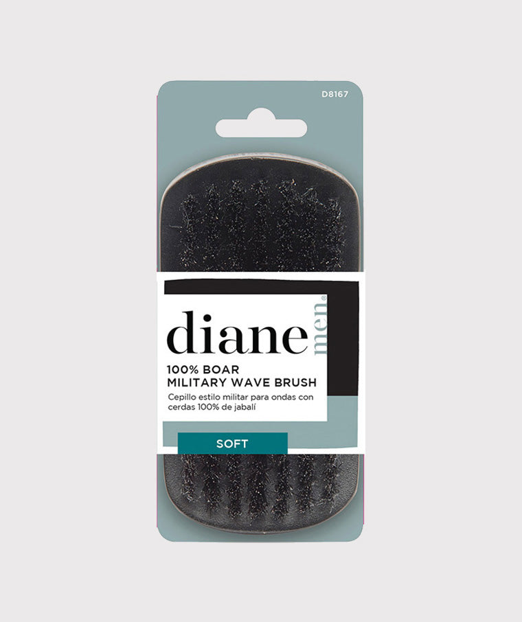 Diane 100% Boar Soft Bristles Military Wave Brush #D8167