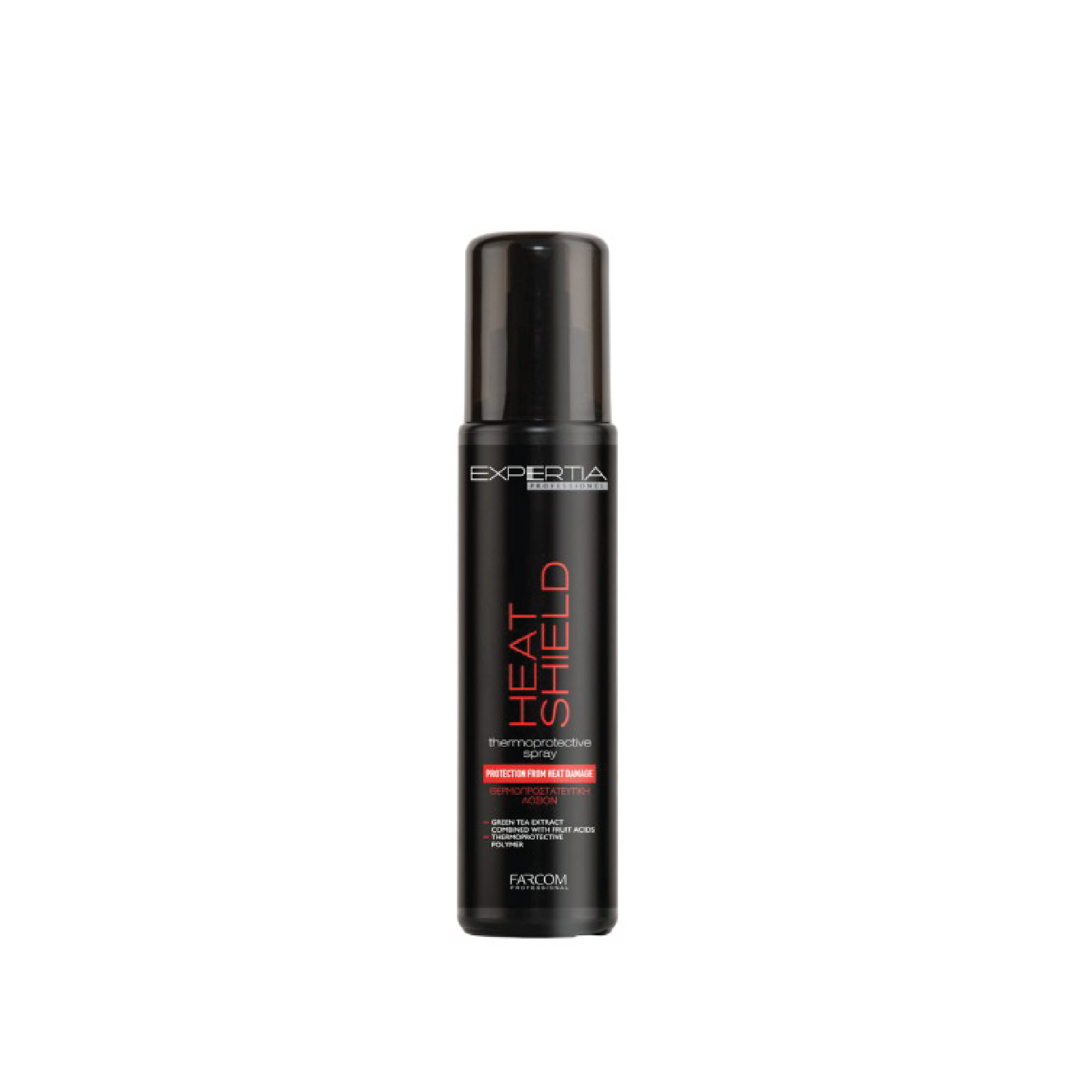 EXPERTIA Heat Protective Spray 200ml | Code: 17020. Professional thermal protection spray that shields hair from heat damage, adds shine, and maintains smooth, healthy styling.