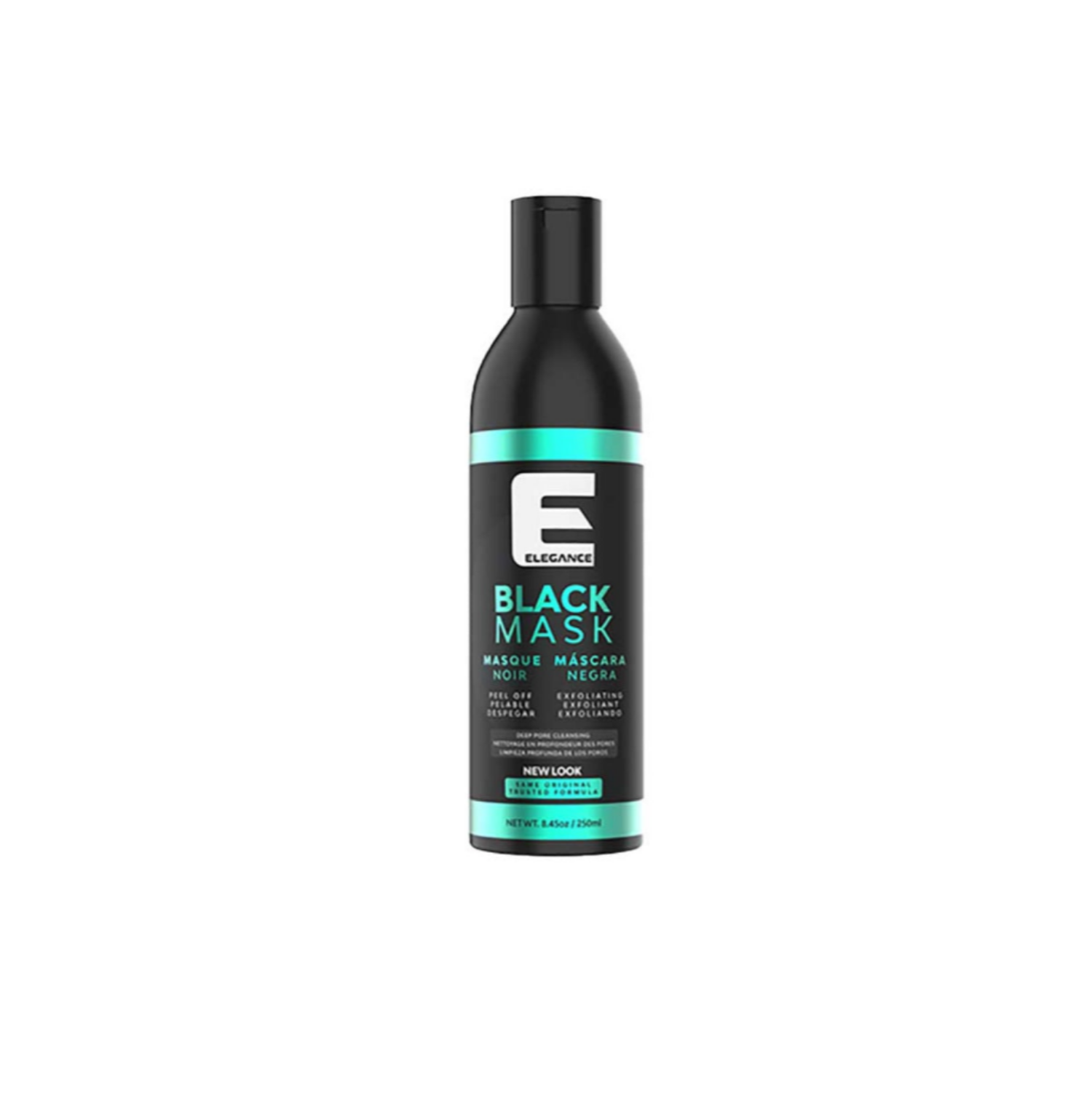  Elegance Peel-Off Black Mask 250ML jar showing black facial mask cream with product branding