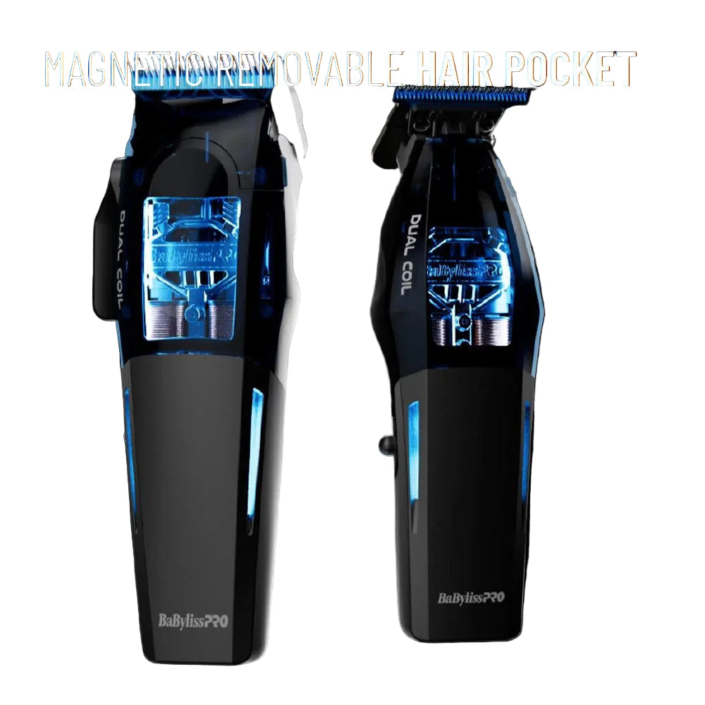 BaBylissPRO Dual-Coil Motor Trimmer with Charging Base - Super Power 8,500 RPM and MIM T-Blade