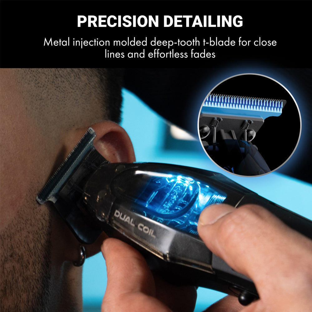 BaBylissPRO Dual-Coil Motor Trimmer with Charging Base - Super Power 8,500 RPM and MIM T-Blade