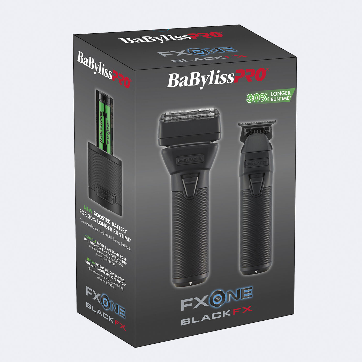 BaBylissPRO FXONE BLACKFX Trimmer & Double-Foil Shaver Prepack