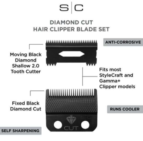 StyleCraft / Gamma+ DIAMOND CUT FADE BLADE