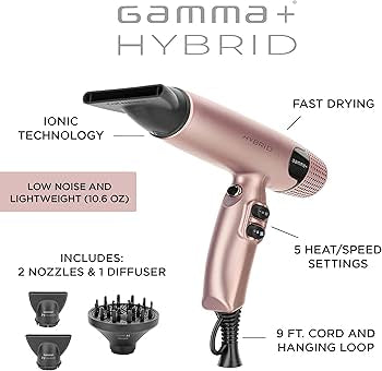 Gamma+ X-Hybrid Hair Dryer  (Rose Gold)