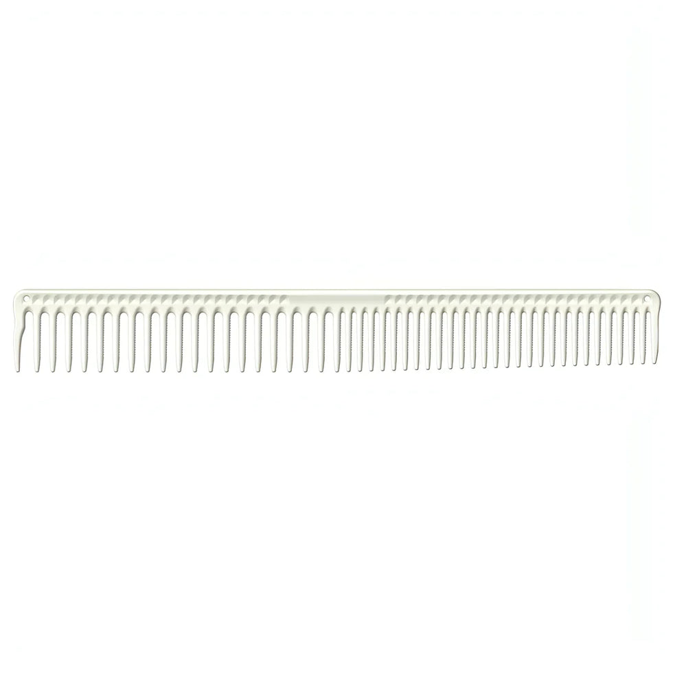 JRL Long Round Tooth Cutting Comb 9 in. (White)
