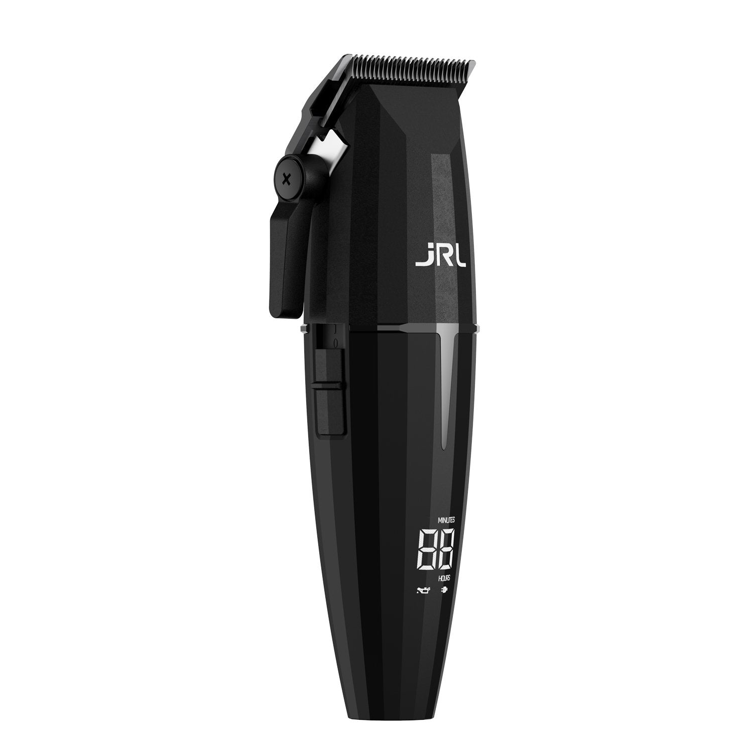  JRL Onyx Professional Cordless Hair Clipper with charging stand and accessories – sleek black design