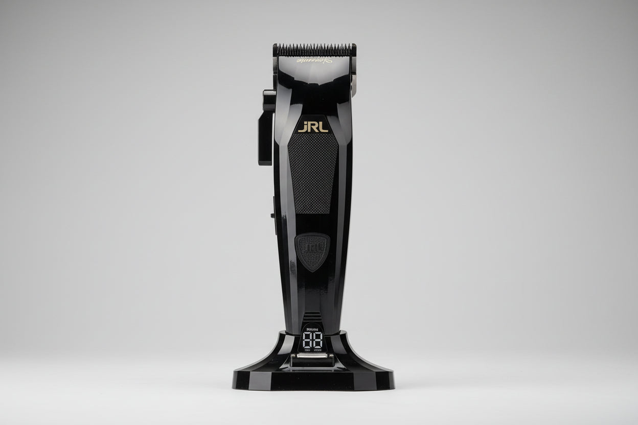 JRL Professional hair clipper on a black box with 'Diamante' branding