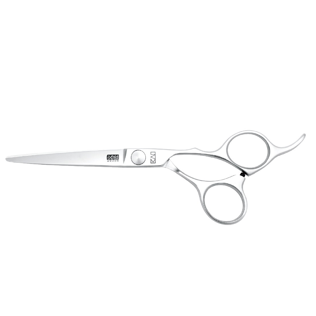 KASHO Chrome Series 6.0‑inch Offset Hair Cutting Scissors (KCR‑60 OS) – VG‑10W Japanese steel, semi‑convex blades, satin finish, ergonomic offset handle