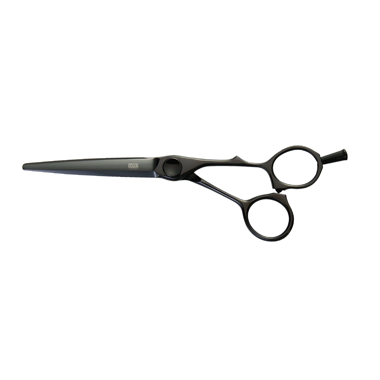 Kasho 6.5-inch offset hair cutting shear with DLC coating, ergonomic handle, and precision Japanese design