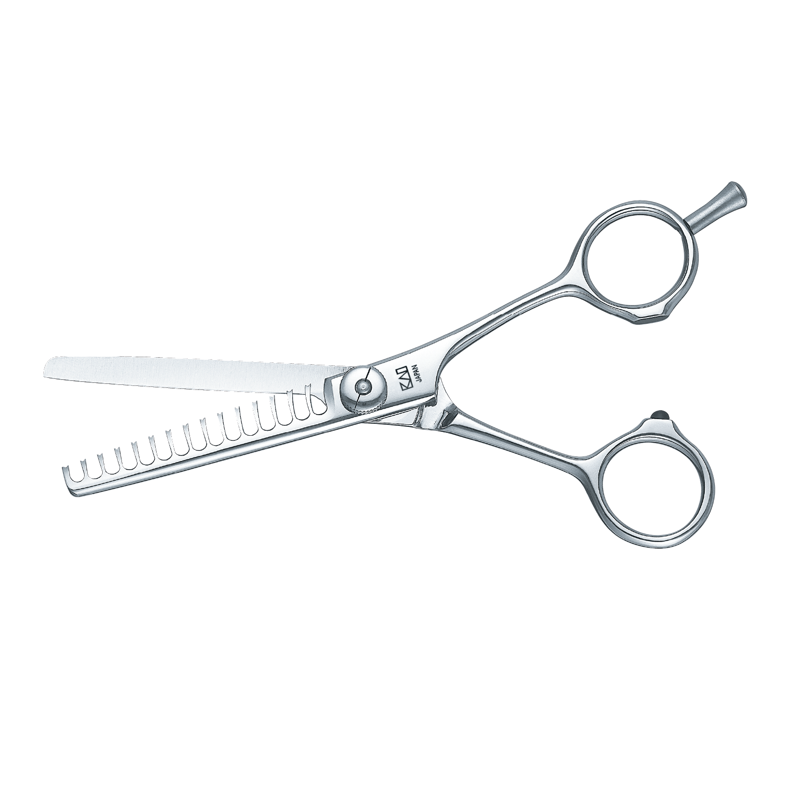 Kasho Green Series 5.5" Texturizing Shears with 15 Teeth – Japanese stainless steel shears with ergonomic offset handle and mirror finish