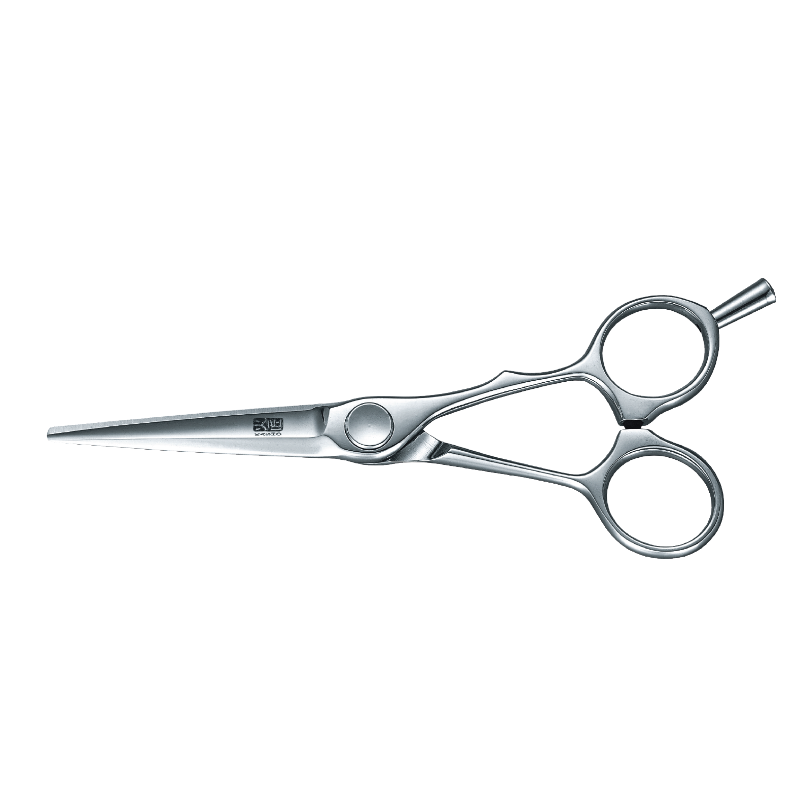 “Kasho Millennium Series KML‑53‑S 5.3 inch straight-handle professional hair cutting shears, mirror-polished SG2 stainless steel, premium pivot system”