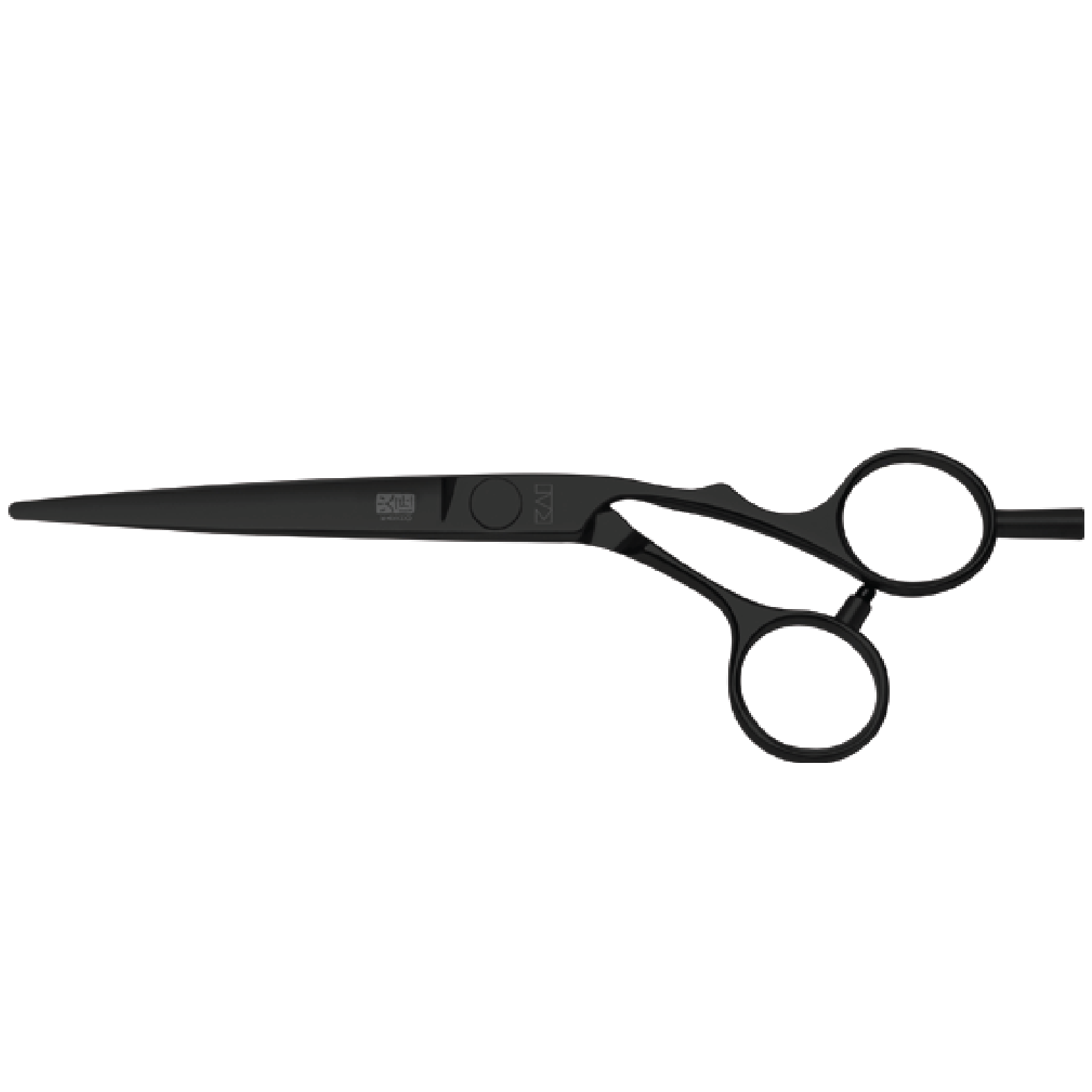 Kasho Silver Series 6.0" Offset Hairdressing Scissors KSI-60 OS DLC – Black coated professional Japanese shears with ergonomic handle and precision blades
