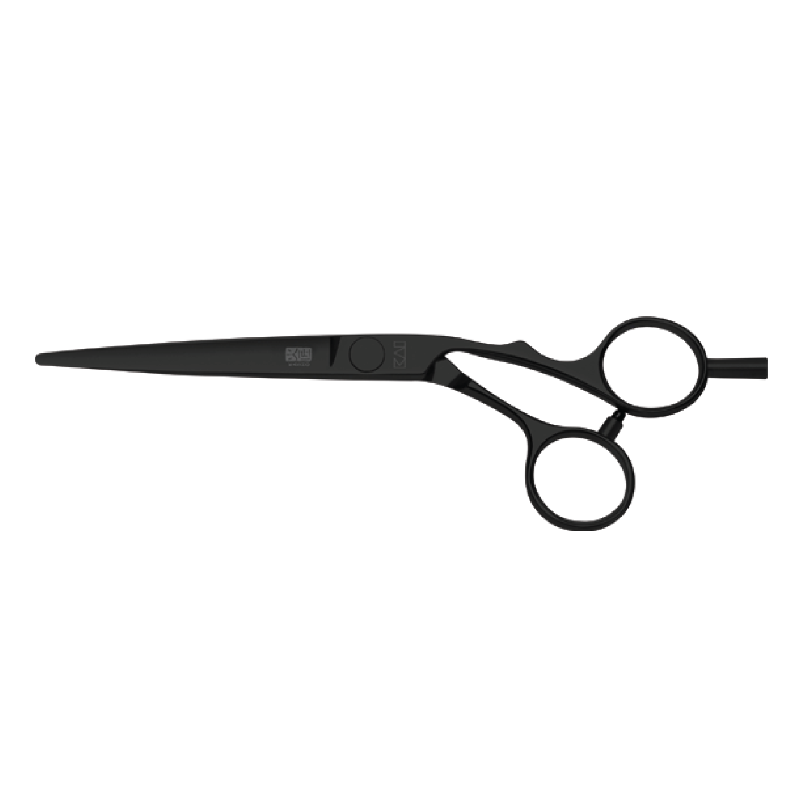 Kasho Silver Series 6.0‑inch offset hairdressing scissors with ergonomic crane-style handle, mirror-polished hollow-ground blades, and flat tension screw.
