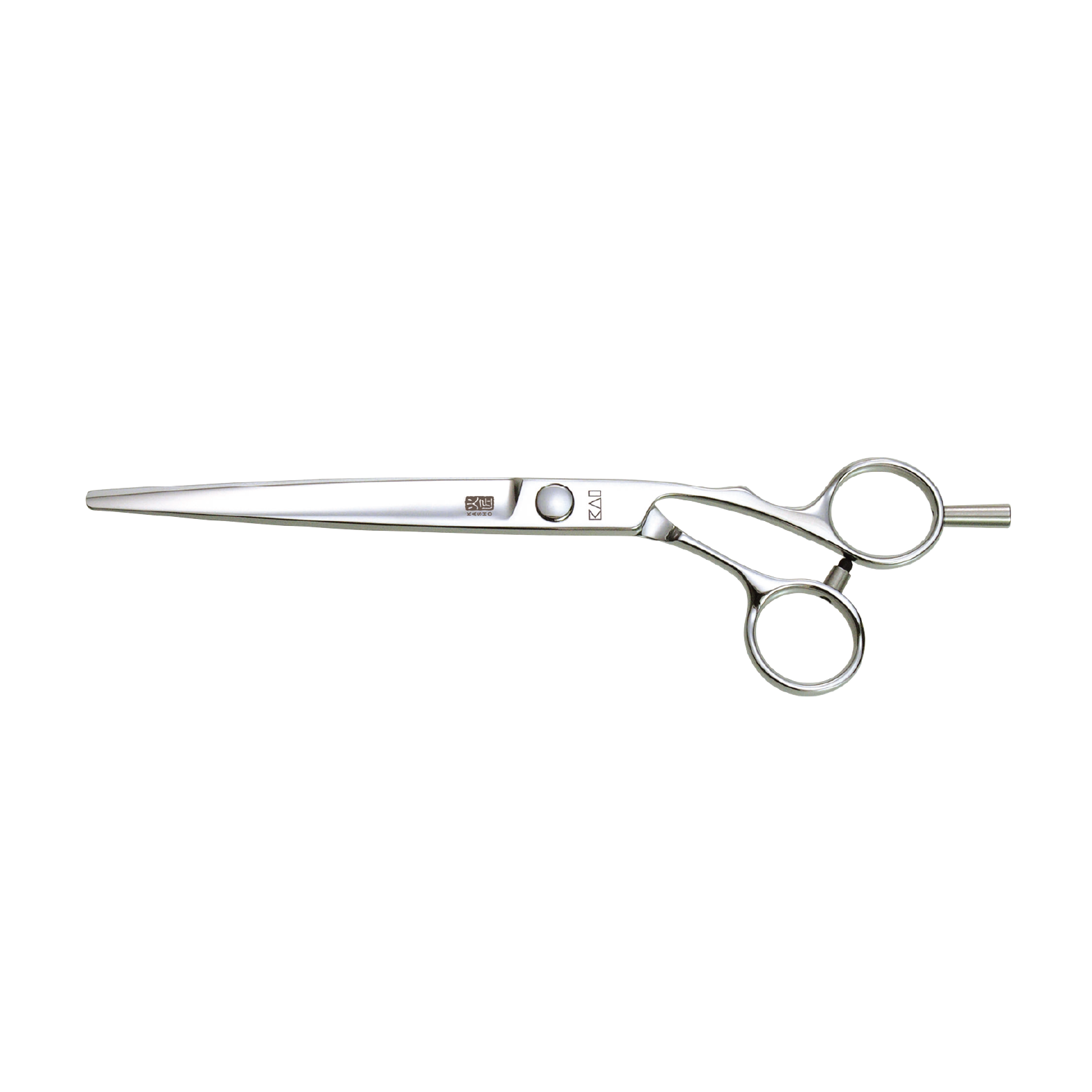 “Kasho Silver Series KSI‑70 OS 7.0‑inch offset hairdressing scissors, mirror‑polished blades and ergonomic offset handle.”