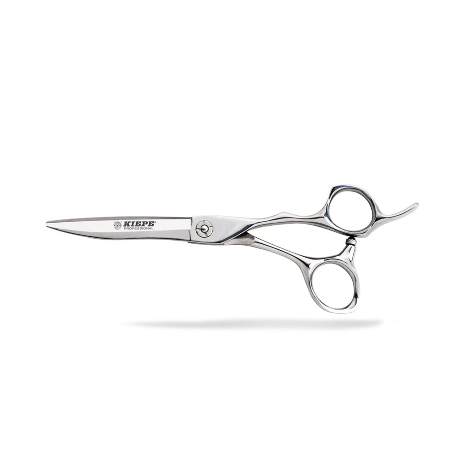  Kiepe 2810 Monster Cut Razor Edge hairdressing scissors in 5.5″‑6″‑6.5″ sizes, showing polished convex‑blade and ergonomic semi‑offset handles