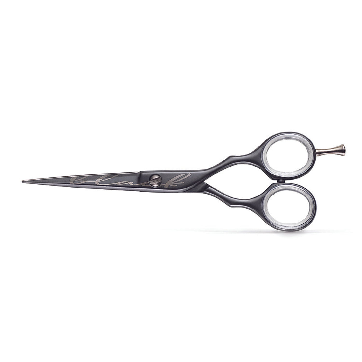 Kiepe Black Professional Hairdressing Scissors Code 2450 in 5.5” and 6” sizes – premium matte black salon shears with ergonomic handle