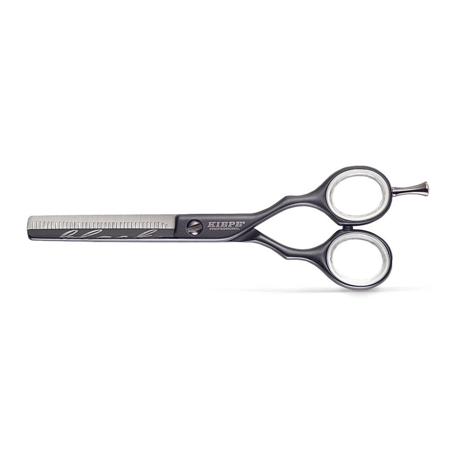  Kiepe Black Thinning Scissors 5.5 inch – Professional texturizing shears with matte black finish and ergonomic design, Code 2470