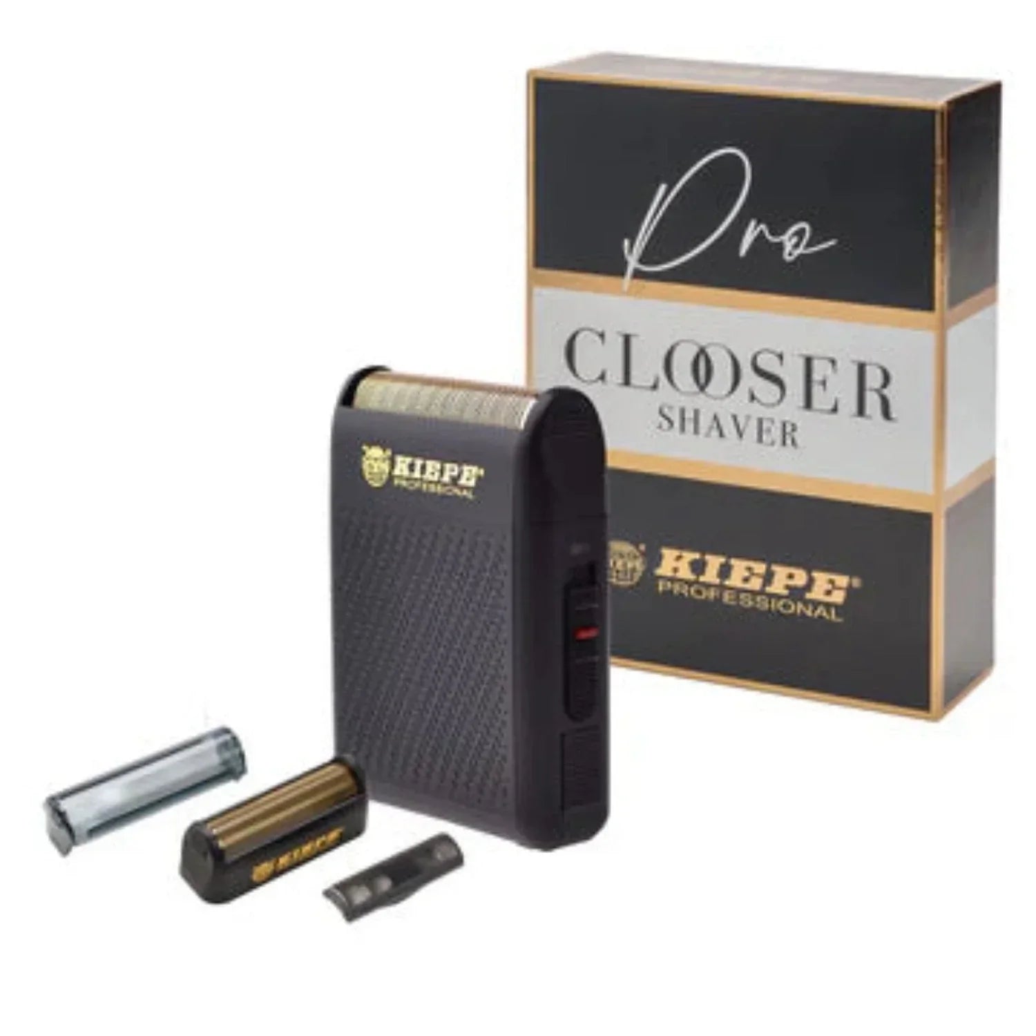 Kiepe Professional Clooser Cordless Gold Titanium Foil Shaver (Model 6530) – sleek barber-grade shaver with ergonomic design