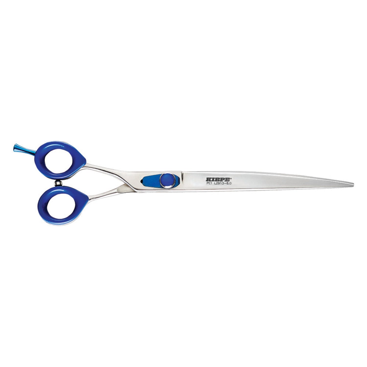 Kiepe Professional 8-inch Pet Grooming Scissors showcasing ergonomic design and precision blades.