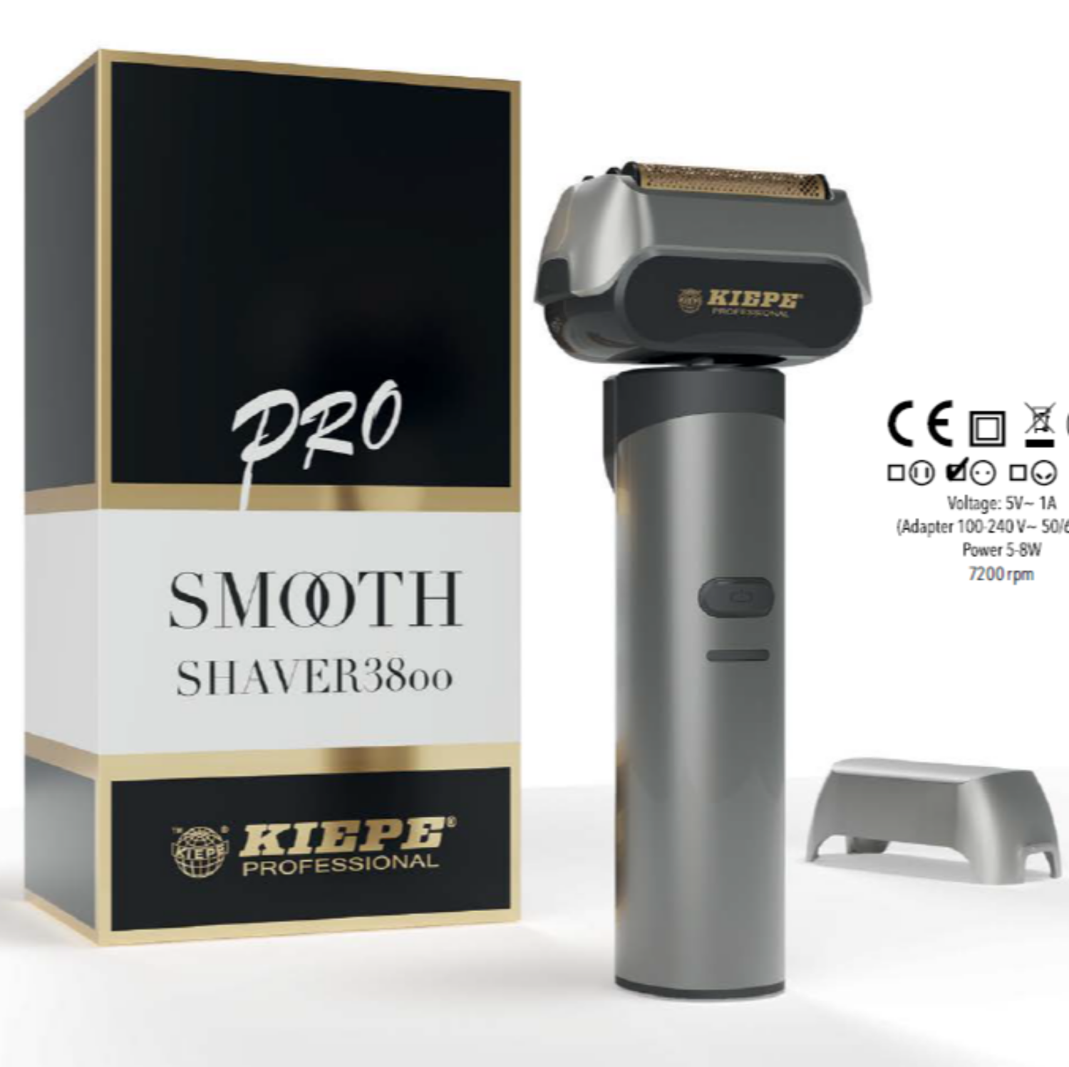 Kiepe Smooth Shaver 6520 – Professional cordless 3-blade electric shaver with LED indicator and ergonomic design