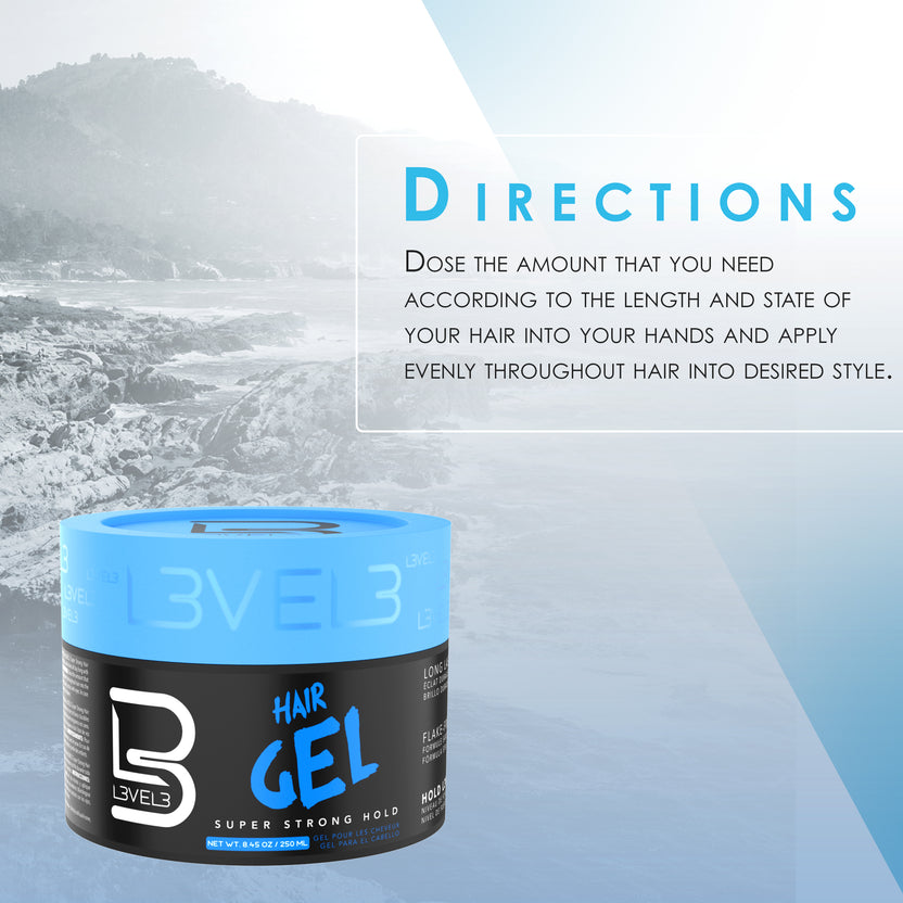 L3VEL3 Super Strong Hair Gel 16.9 OZ/500ml