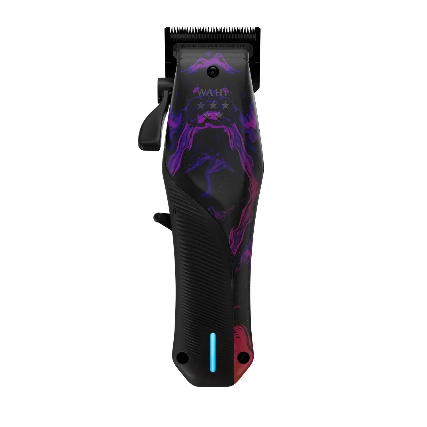 “Limited‑Edition 5 STAR VAPOR™ Cord/Cordless Clipper in unique hydro‑dipped finish with rubberized grip and F32 Fadeout blade.”
