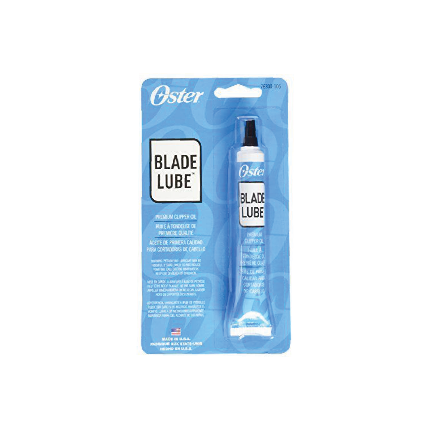 OSTER Blade Lube Premium Clipper Oil Tube 0.5 fl oz – Compact professional blade lubricant made in the USA