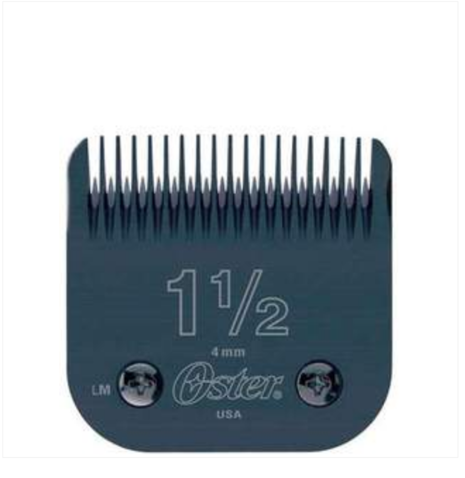  “Black Oster detachable clipper blade #1 ½ (5/32″, 4 mm) for Classic 76, Octane, Model 10 and Titan clippers”