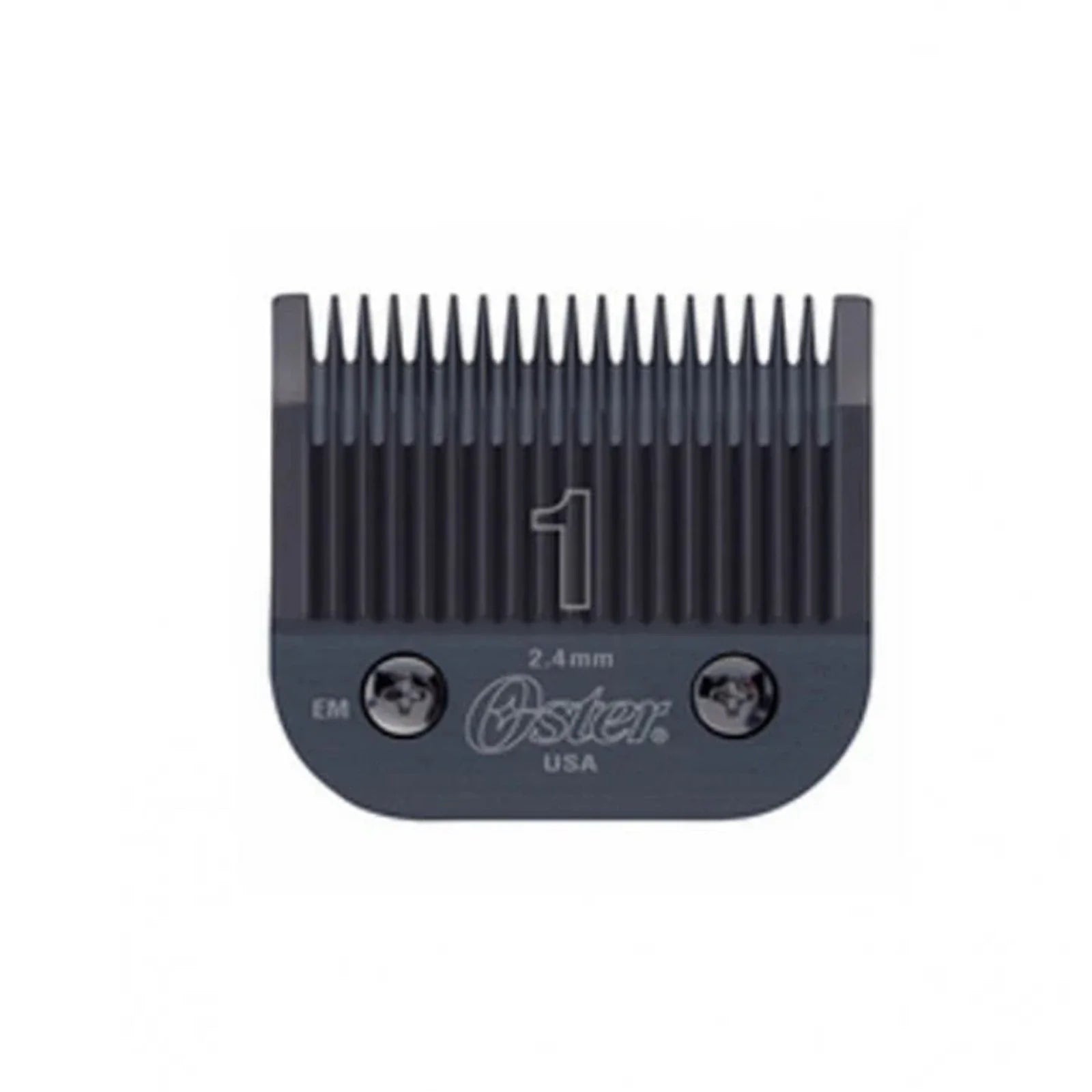"Oster Detachable Blade Size 1 in black finish – 3/32 inch cut length – professional grooming clipper blade"