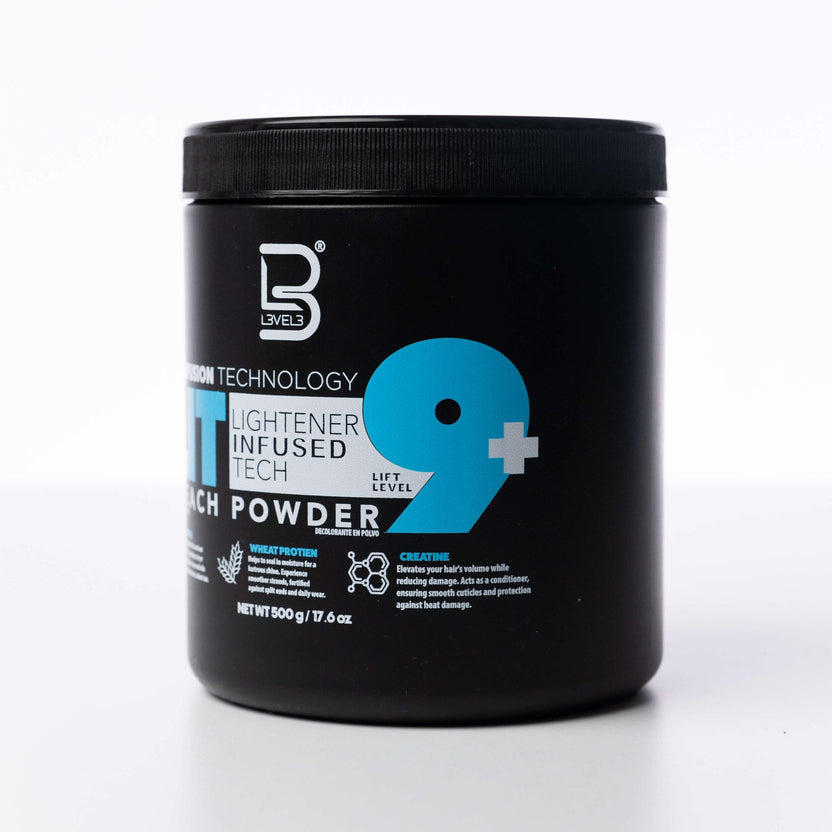 L3VEL3 Lit Hair Bleach Powder Level 9+ Hair Lightener 17.6 oz/500g