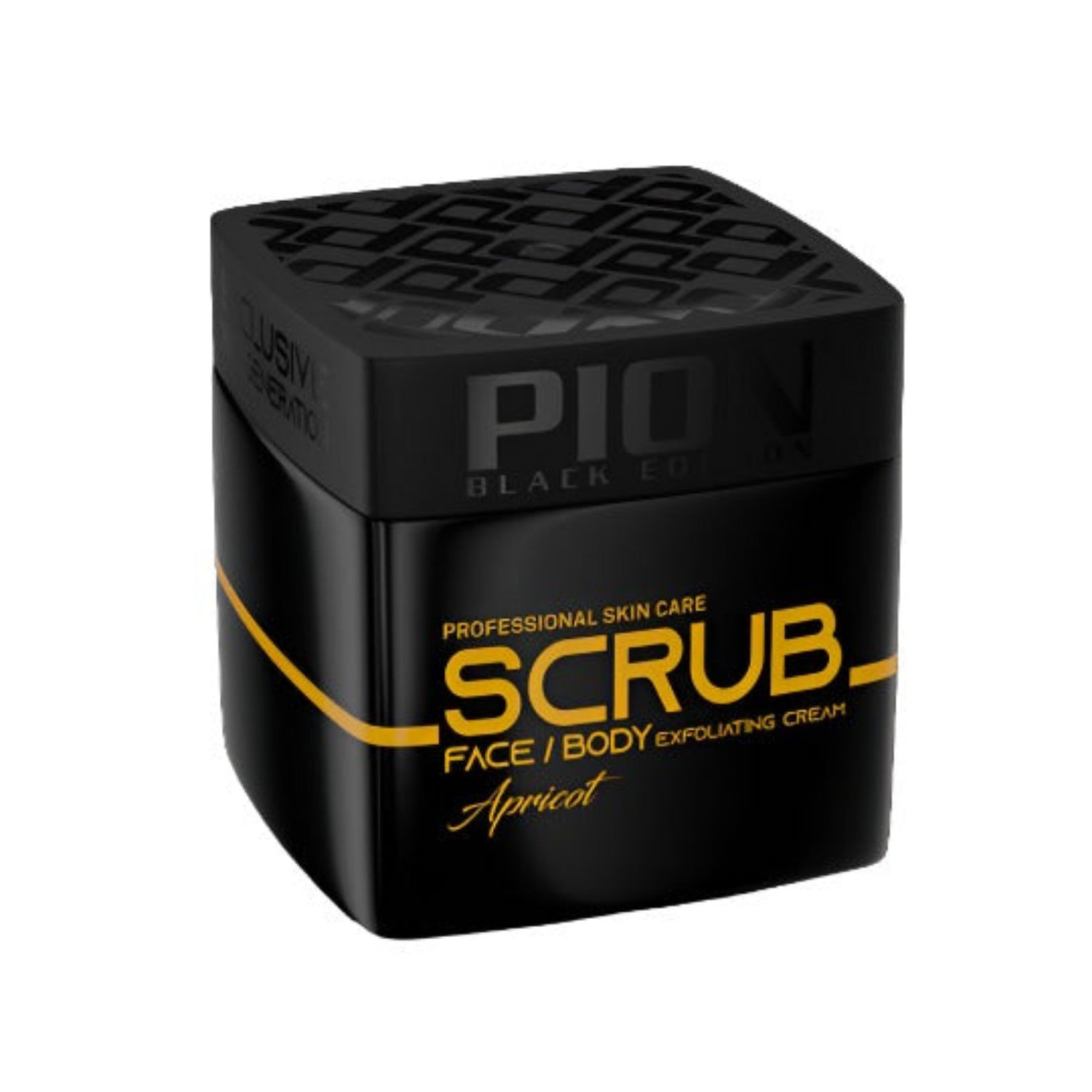  PION Face & Body Scrub 320ml – Exfoliating scrub jar with natural ingredients for smooth, glowing skin.