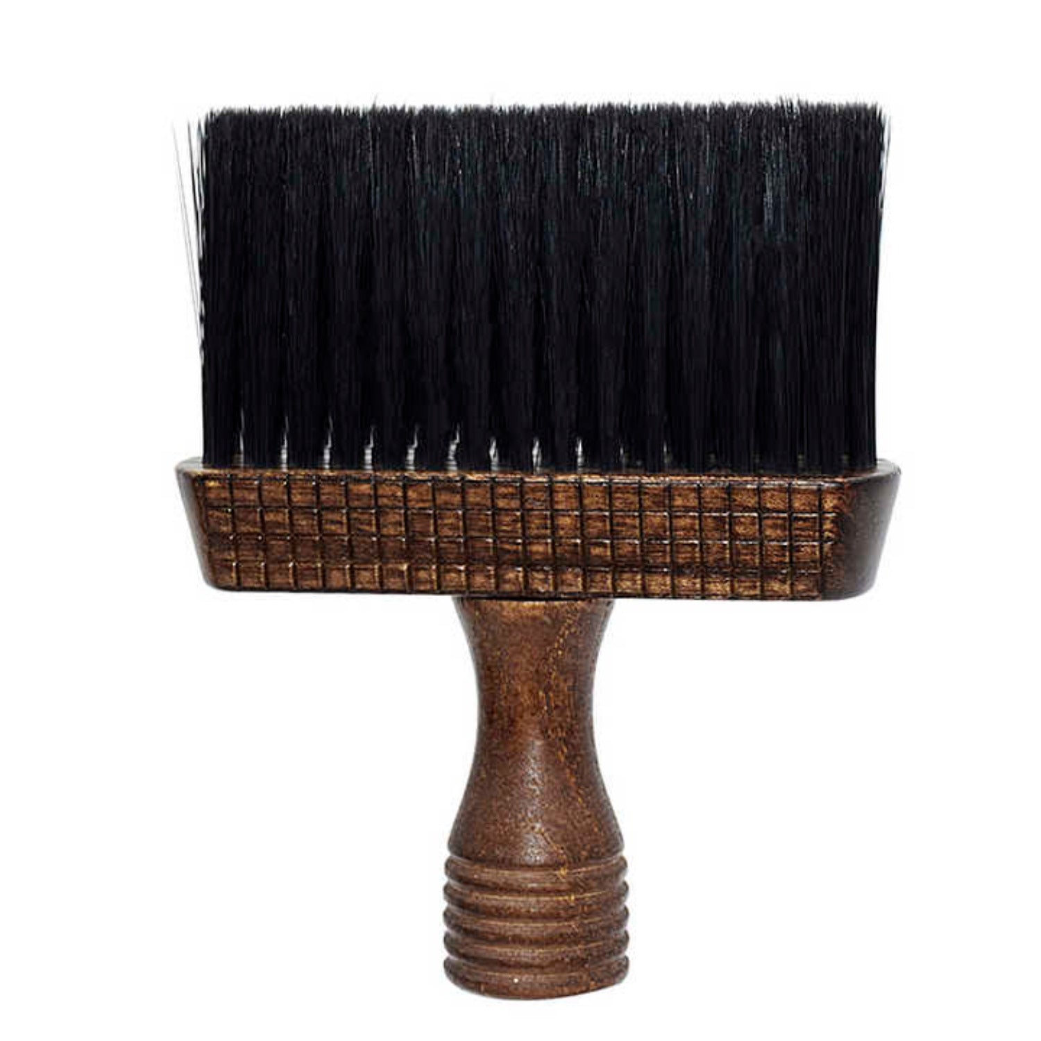  Professional neck duster brush with soft bristles and ergonomic handle for barbers and salons.