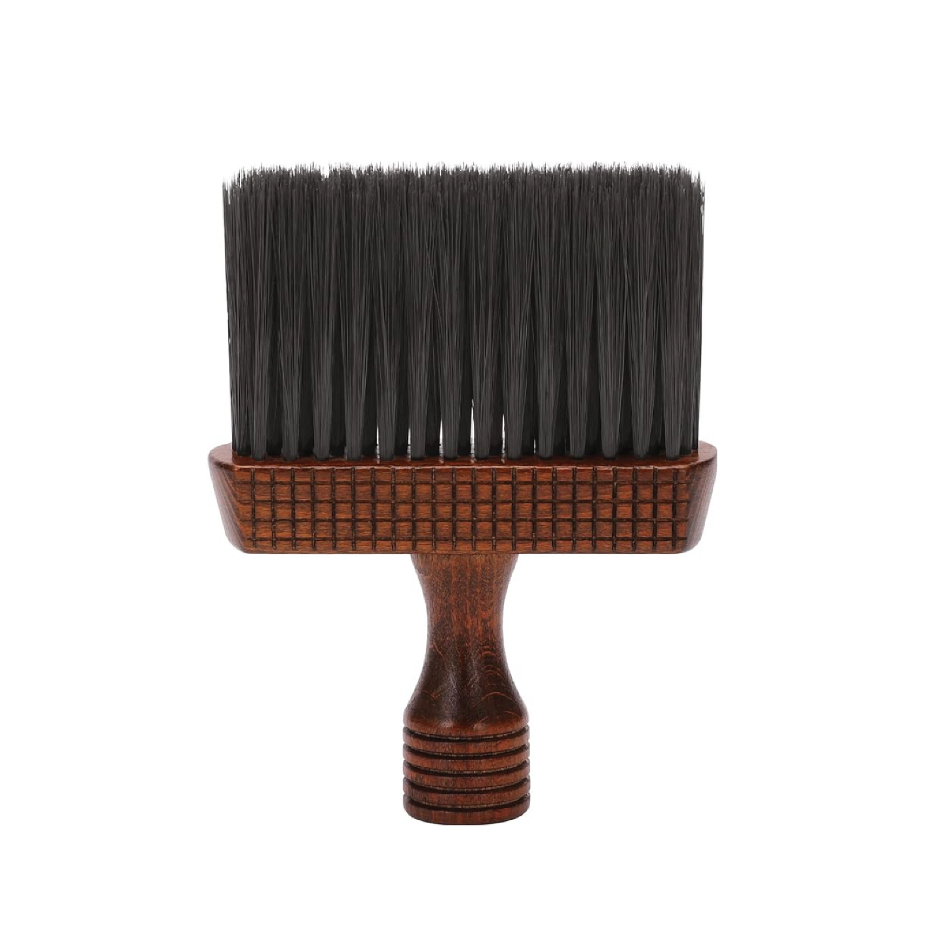  Professional neck duster brush with soft bristles and ergonomic handle for barbers and salons.