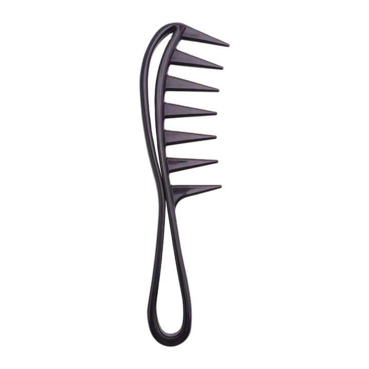  Professional wide tooth hair comb with ergonomic handle for gentle detangling and styling of all hair types.