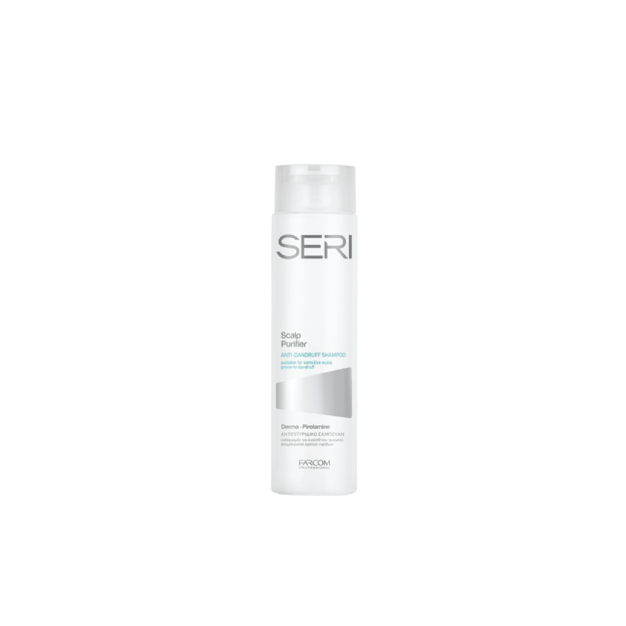 SERI Shampoo Scalp Purifier – deep-cleansing shampoo that removes impurities, refreshes the scalp, and helps maintain balanced, healthy-looking hair.