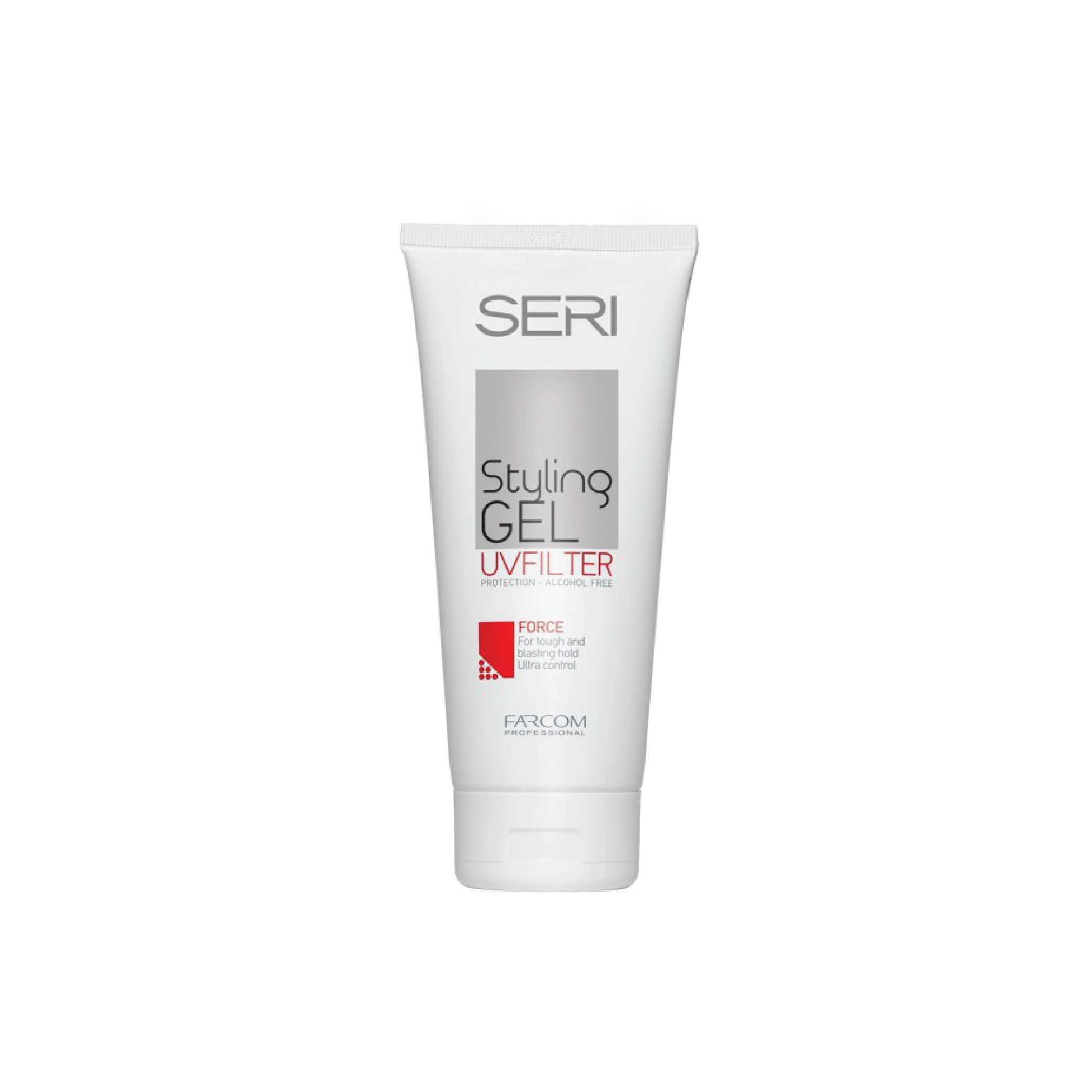 SERI Styling Gel Force 200ml – professional strong-hold hair gel for long-lasting style, shine, and control without residue.