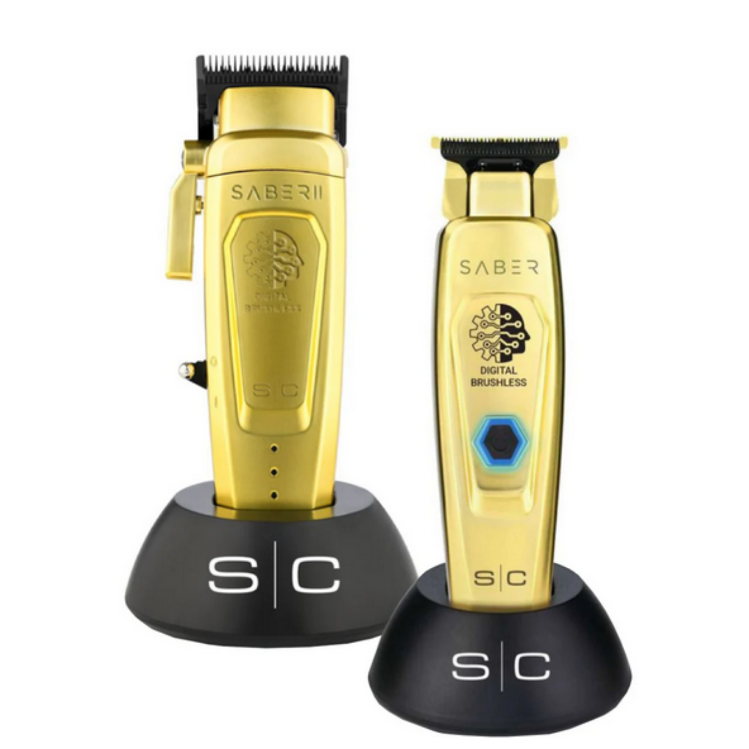 StyleCraft Saber Duo Gold Clipper & Trimmer Set – SC617M & SC405G, premium gold grooming tools for professionals