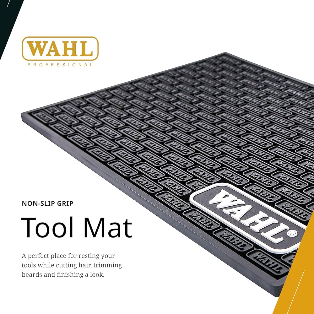 Wahl Professional Rubber Barber Tool Mat – Non-Slip Workstation Protector