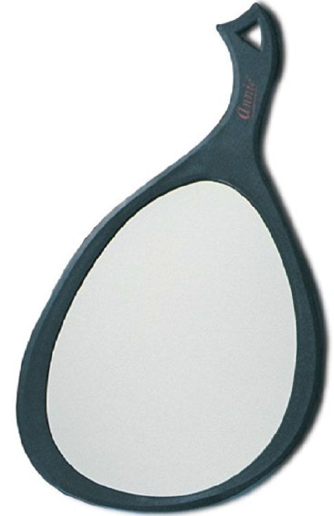 Annie teardrop hand mirror model 3008 with handle for barber and salon use