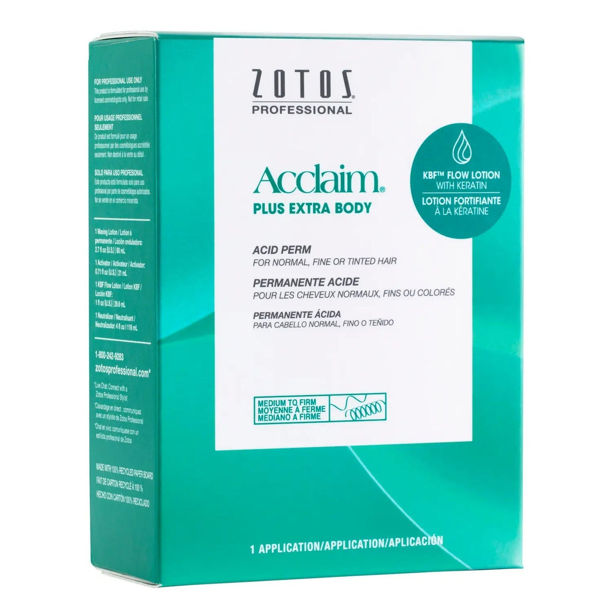 Zotos Acclaim Plus Extra Body Acid Perm Kit for Normal, Fine, or Tinted Hair