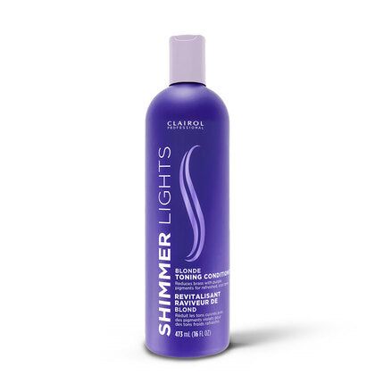 Clairol Professional Shimmer Lights Blonde Conditioner for Blonde & Gray Hair – 16 oz / 473 ml