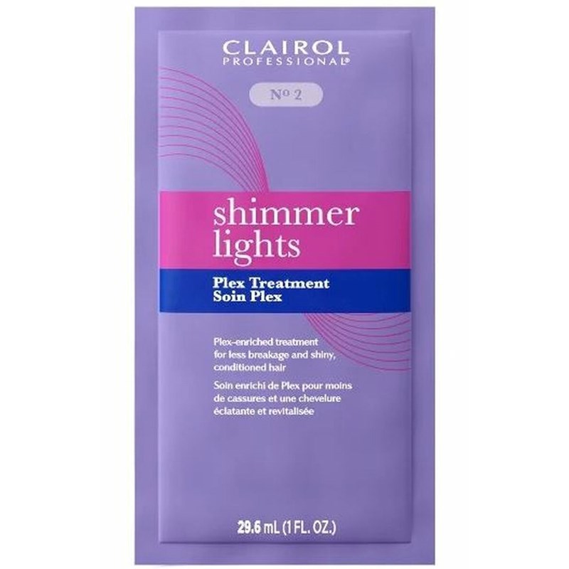 Clairol Shimmer Lights No. 2 Plex Treatment Packet for Damaged Hair – 1 oz / 30 ml