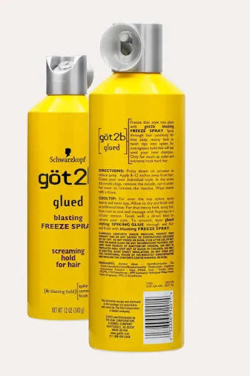 Schwarzkopf Got2b Glued Blasting Freeze Spray, Hairspray,
