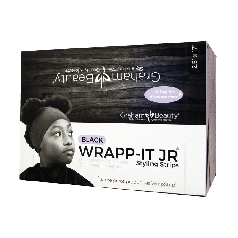 Graham Beauty Wrap-It Jr., Styling Strips Black 360 Strips