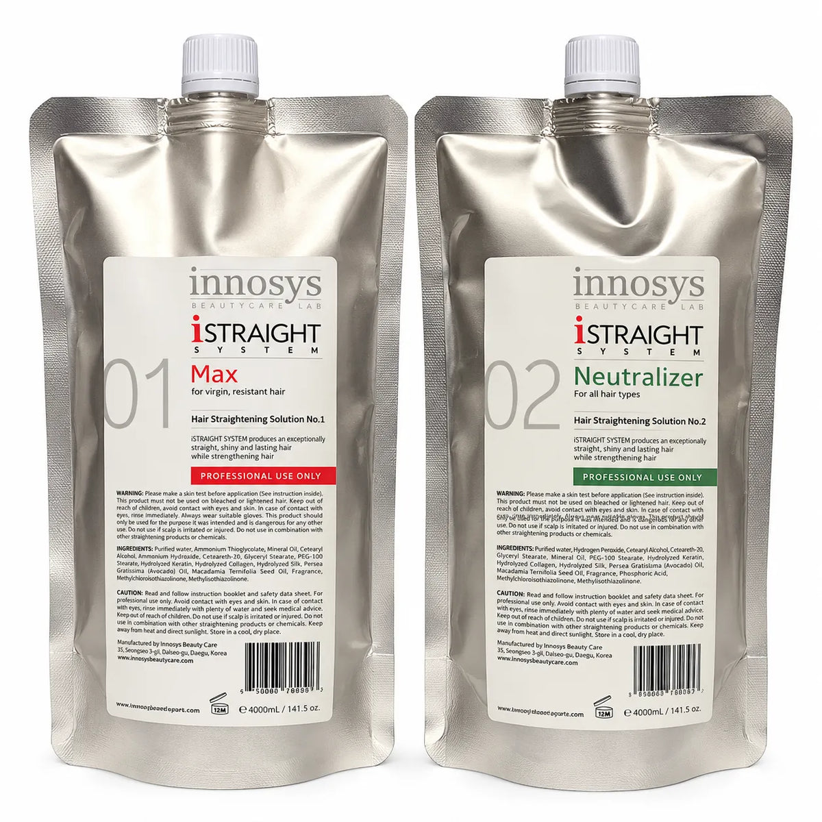 iStraight System Max (01) Hair and Neutalizer ( 02) straightener Solution(13.5 oz / 400 ml ) Set