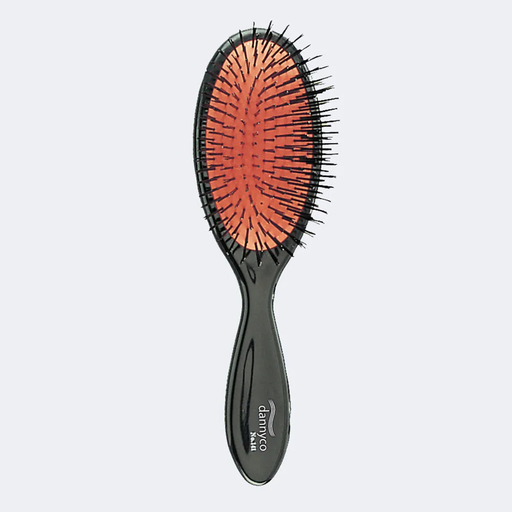 Dannyco Large Cushion Hair Brush with Staggered Nylon Bristles