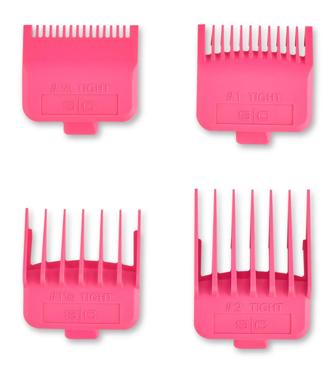 StyleCraft Tight Guards - Barber Hairstylist Dub Neodymium Plastic, 4 Assorted Sizes