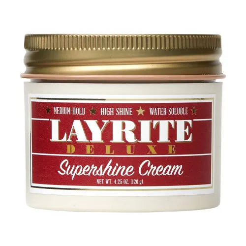 Layrite Deluxe SuperShine Cream (4.25 oz/ 120g) – High Shine Styling Cream